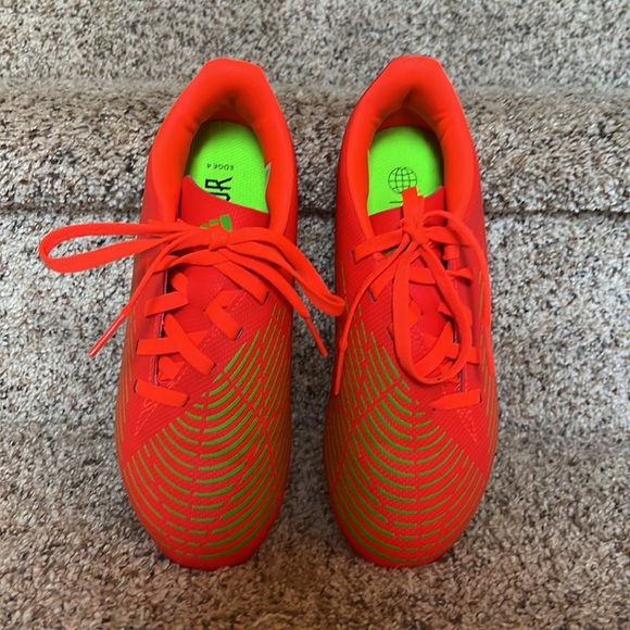 Adidas Predator Edge.4 Soccer boots/shoes - orange and lime green - Picture 3 of 4